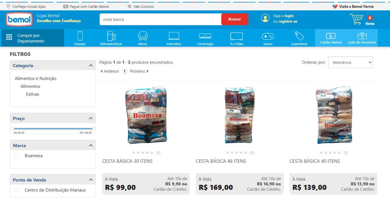 No momento, você está visualizando Bemol vende ‘rancho’ online