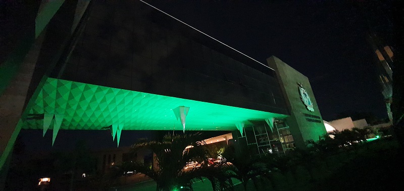 No momento, você está visualizando TCE-AM homenageia profissionais de saúde com luzes verdes