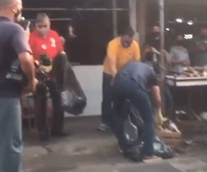 Leia mais sobre o artigo Alberto Neto e o vice juntam lixo durante caminhada no Lírio do Vale