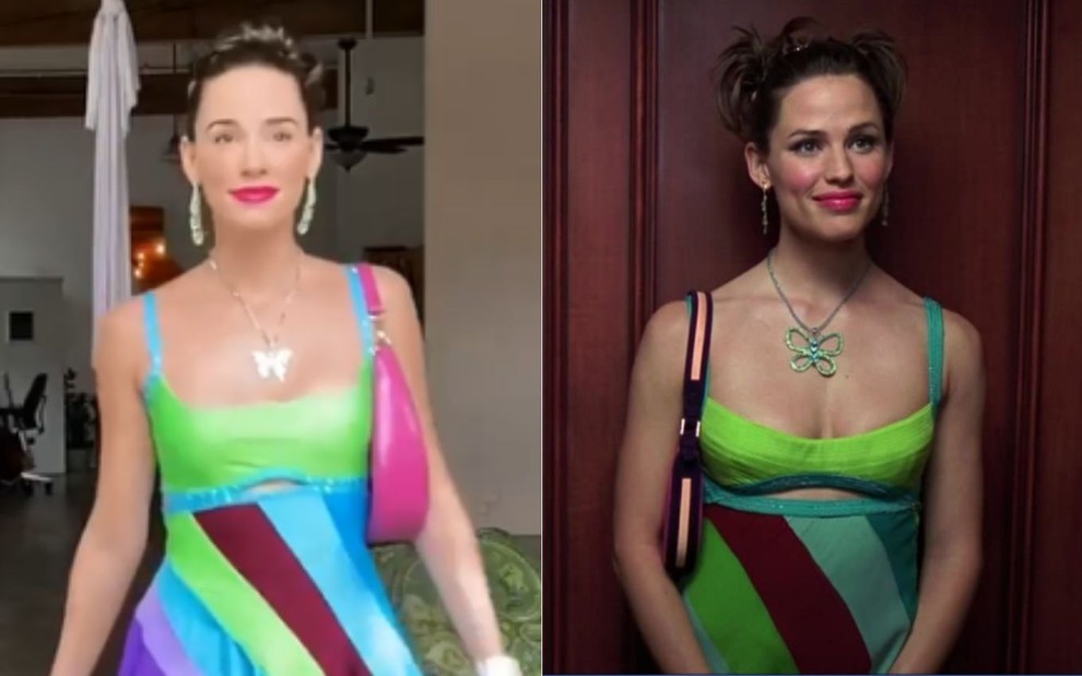 No momento, você está visualizando Christa Allen, atriz de “De Repente 30”, recria cena icônica do filme