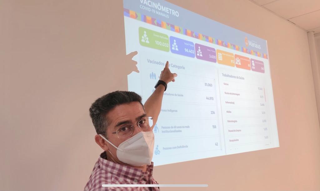 No momento, você está visualizando David comemora marca de 100 mil doses de vacina contra a Covid-19 aplicadas em Manaus