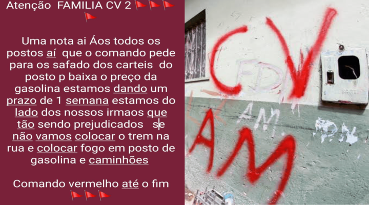 Leia mais sobre o artigo Comando Vermelho dá 7 dias para postos baixarem os preços da gasolina em Manaus
