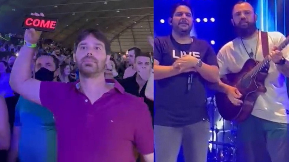 Leia mais sobre o artigo Jorge e Mateus se surpreendem com pedido inusitado de fã durante show