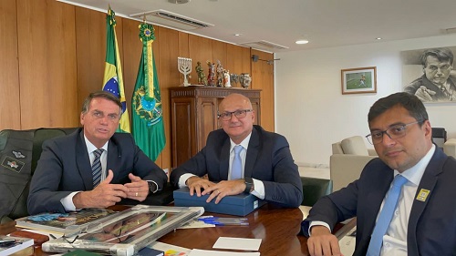 Leia mais sobre o artigo Wilson Lima se reúne com Bolsonaro, que volta a se comprometer com a garantia da competitividade da ZFM