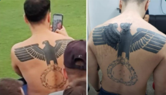 Leia mais sobre o artigo Em Manaus, torcedor com tatuagem nazista diz que não sabia significado