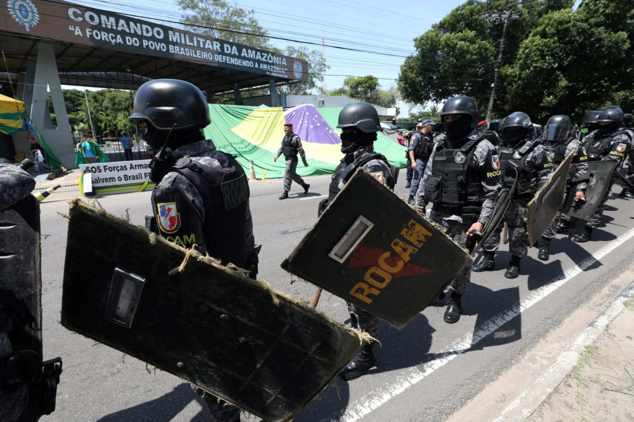 No momento, você está visualizando Forças de Segurança do Amazonas retiram acampamento da frente do CMA
