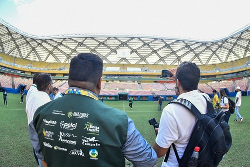 No momento, você está visualizando Arena da Amazônia, Ismael Benigno e Carlos Zamith recebem visita técnica da CBF