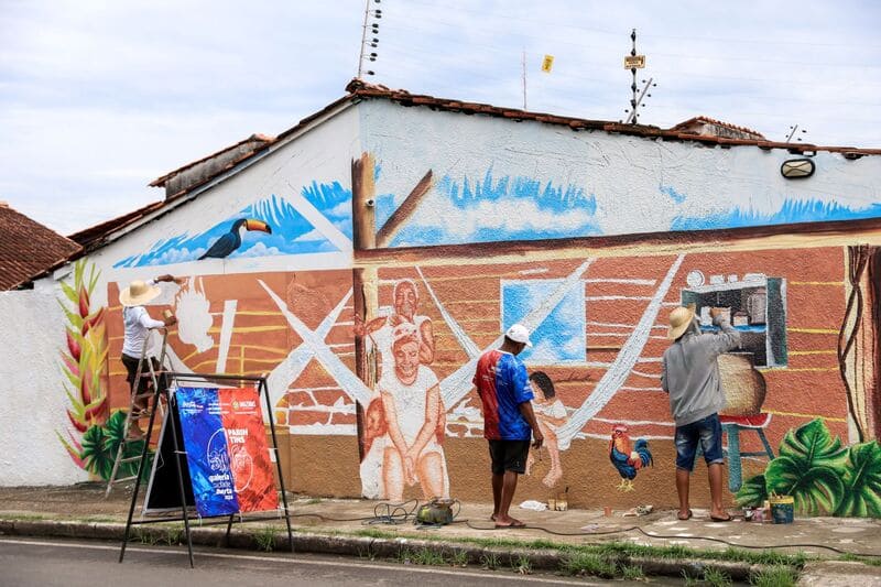 No momento, você está visualizando Parintins, Galeria Cidade Aberta: a arte urbana ampliada para 10 novos muros da Ilha Tupinambarana